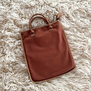 Vintage Canvas and Leather Tote
